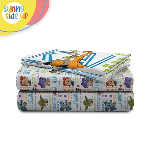 Image of Sunny Side Up Star Wars Young Jedi Adventures Full Sheet Set - 4 Piece Kids Bedding Set Includes Pillow Cover - Super Soft Yoda Microfiber Sheets