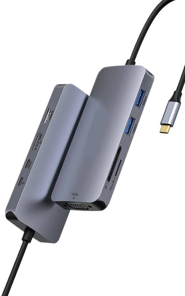 Hub USB C Multiport Docking Station Dual 4K HDMI 5Gbps USB 3.0 PD 100W