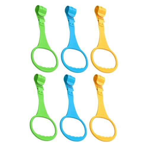 iplusmile 6 piezas Anillas Colgantes para Cuna de Niña Anillos Ajustables para el Aprendizaje Fomentan el Recién Nacidos Herramientas Prácticas