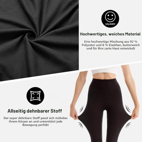SINOPHANT Leggings Damen High Waist Leggins für Sport Weiß XXL – Ansicht 4