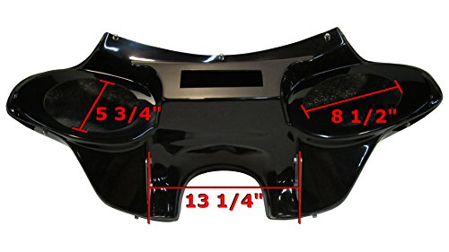 Vector Batwing Fairings Compatible with F5-2 Honda VTX 1300/1800 Fiberglass Batwing Fairing with 2x6"x9" Speaker Cutouts - Thumbnail 2