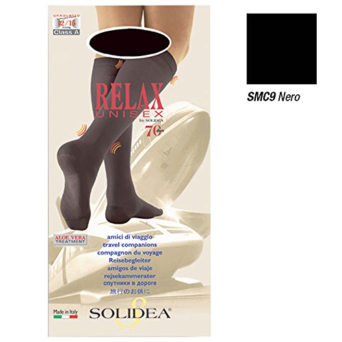 Solidea By Calzificio Pinelli Relax Gambaletto Unisex 70 Denari Nero 3-L