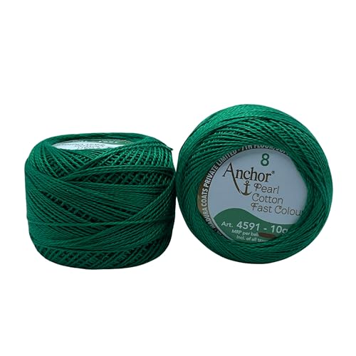 Image of Anchor Knitting Pearl Cotton Fast Colour Thread Yarn - Mercer Pearl Cotton 10gm Yarn (Thickness 1 mm) (Pack of 1 (0230)