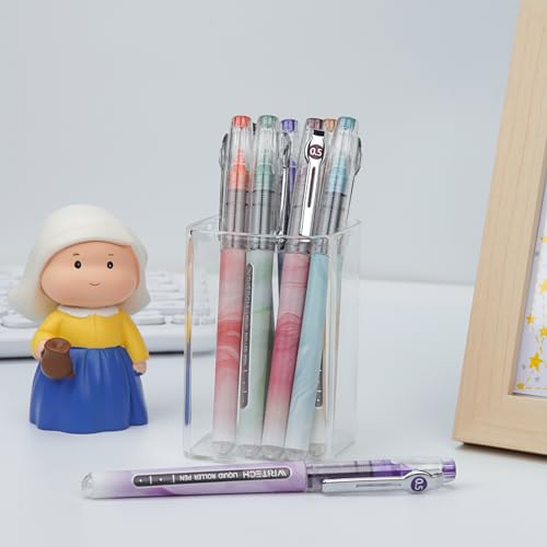 Writech WRITECH-501 Liquid Ink Rollerball Pens: Multi Colored 0.5Mm Extra Fine Point Tip Rolling Roller Ball Pen 8Ct Assorted Colors thumb #8