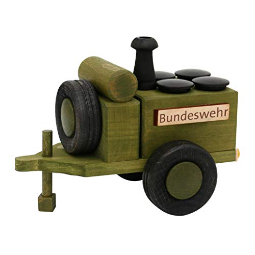 Holz Räucherfigur Gulaschkanone - Bundeswehr - in grün/schwarz,...