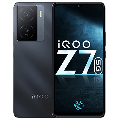 Image of iQOO Z7 5G by vivo (Pacific Night, 6GB RAM, 128GB Storage) | Dimensity 920 5G 6nm Processor | 64MP OIS Ultra Stable Camera | Segment's Brightest AMOLED Display | 44W FlashCharge