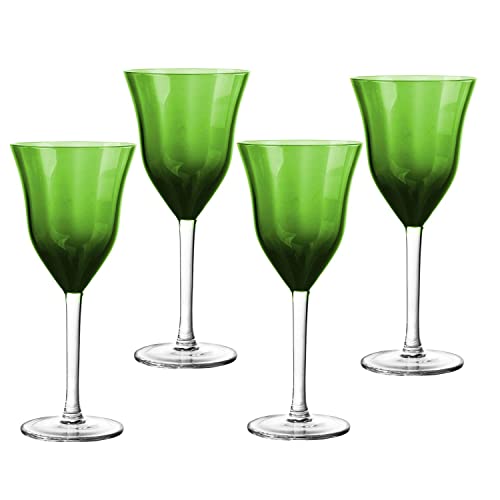 Juego de 4 Copas de Vino Verdes Qualia Meridian