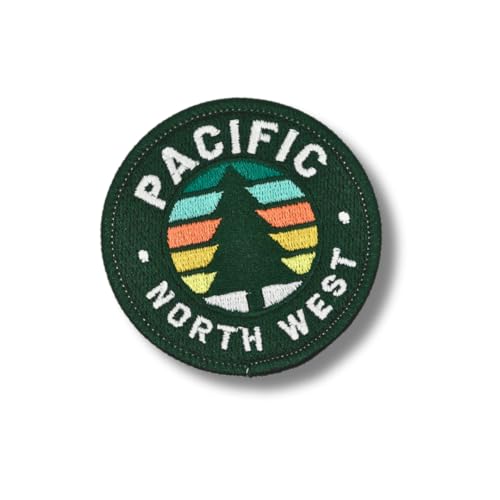 Pacific Northwest Tree Patch - Washington Travel Patch Embroidered Patches
