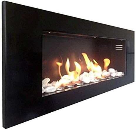 Bio Fireplace Wall Fireplace Bio Ethanol Ethanol Fireplace XXL-Model Plus Black