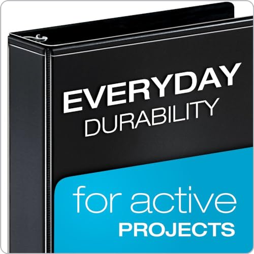 Cardinal Binder, Performer ClearVue, 1.5 Inch Round Ring, 350-Sheet Capacity, Letter Size, Black, Non-Stick PVC-Free, Customizable Covers with Interior Pockets for Professional Org image 3