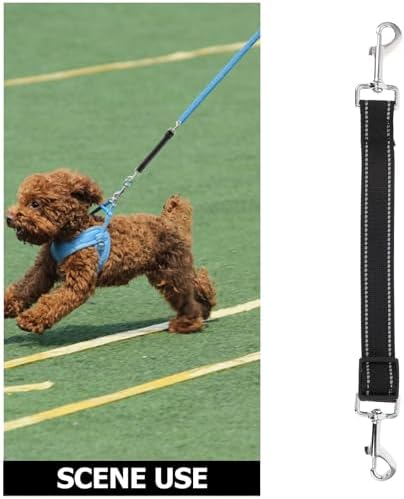 MALUGOGO Reflective Dog Outdoor Leash Cable with Double Hook Design and Swivel Clip, Extended Length Heavy-Duty Pet Traction Rope for Night Walking and Open Spaces, Comfortable and Safe - 2
