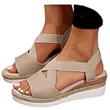 Dkieuyu Orthopedic Wedge Sandals for Women 2026 Summer Dressy Trendy Platform Casual Walking Arch Support Espadrilles Wedges