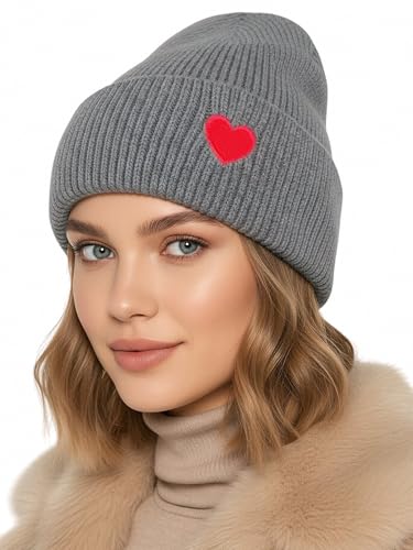 Baesics Wintermütze Anthrazit Unisex – Warme Strickmütze...