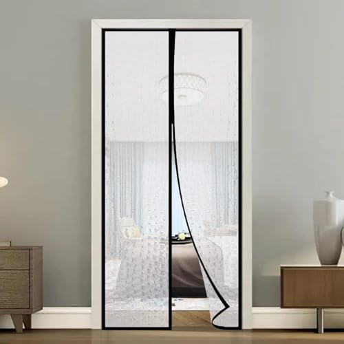 Image of LifeKrafts AC Curtain Magnetic|Thermal Screen|Insulated|Translucent Bubble Design|Insect & Pest Control|Privacy Screen, Dust, Pollen & Pollution Control Screen(Size 205 x 100 cm) Non-Customizable