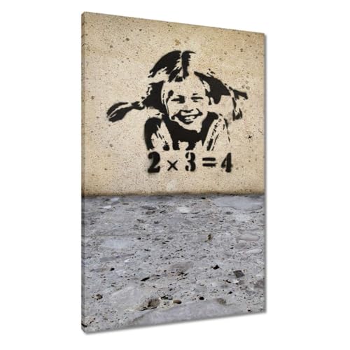 Impression toile Banksy Little Girl Freckles décoration murale branchée