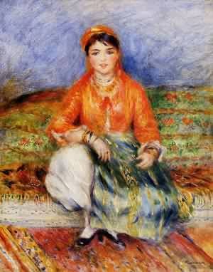 Peinture à l'huile d'art Algerian Girl 1881 Renoir, Toile Haute Qualité