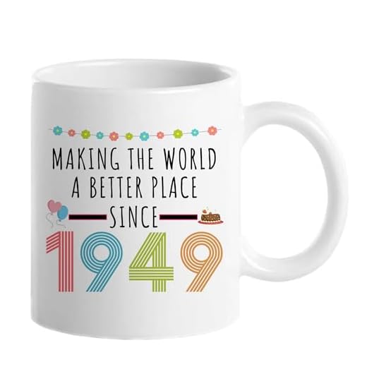 75th Birthday Gifts for Women, 75th Birthday Gifts for Men, 75th Birthday Decorations Gifts for Men Women, Funny 75 Year Old Gift Coffee Mug, 1948 75th Birthday Gift Ideas, 75th birthday mug, 11 oz