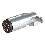 CURT 58080 Trailer-Side 6-Pin Round Wiring Harness Plug