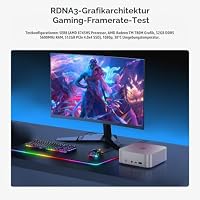 Beelink Mini PC SER8, AMD Ryzen 7 8745HS(8C/16T, up to 4.9GHz), 32GB DDR5 RAM 500GB M.2 PCIe4.0 SSD, 4K Triple Display, USB4, HDMI, DP1.4, BT5.2, WiFi6, 2.5G LAN, Mini Gaming Computer Windows 11 Pro – Ansicht 5