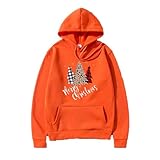 Genérico Sudadera con Capucha navideña Linda Sudadera con Capucha de Gran tamaño Estampado gráfico navideño 2024 Tops de Moda Manga Larga para Entrenamiento para Damas y Caballeros (Orange, XXL)