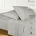 URBANHUT 1000 Thread Count 100% Cotton King Size Sheets, Soft & Breathable 4 Piece Bedsheet Set, Luxury Hotel Sheets Sateen Weave, Better Than Egyptian, 16