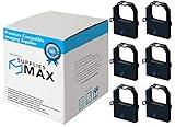 SuppliesMAX Compatible Replacement for Lexmark Formsprinter 2400/2480/2481/2490/2491/2580N/2581N/2590N/2591N Black Printer Ribbons (6/PK) (3070166)