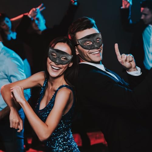 Venezianische Maske Herren, Maskenball-Maske Retro, Masquerade Mask Herren Venezianischen Cosplay Mask für Halloween Karneval Maskerade Party Zubehör (A)