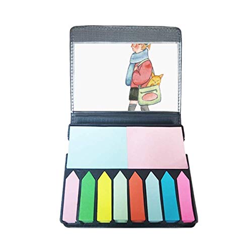 Marqueur page Miaoji Shopping Girl avec notes colorées adhésives au motif peinture chat