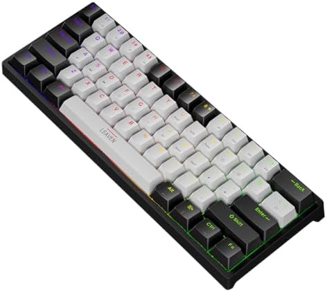 Wired Gaming Keyboard with RGB Backlit, 61 Keys Compact Mechanical Keyboard