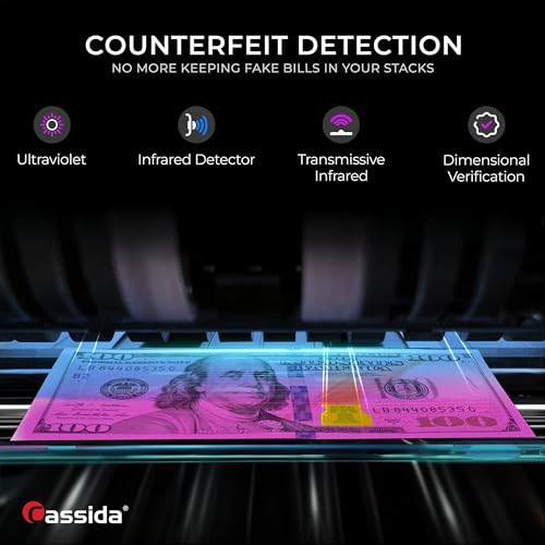 Image of Cassida Money Bill Counter| Business Grade| 1,300 Notes /Min| 5520 UV
