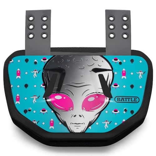 Battle Sports Novelty Football Back Plate  Hard Shell Lower Back Protector with Contoured Foam for High-Impact Protection for Youth, Kids and Adults