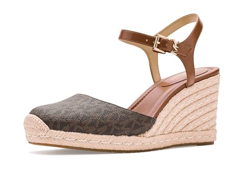 Michael Kors, Womens, Kenzie Wedge Sandals, Brown, 9.5, Medium