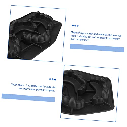Molde para cubos de hielo dientes de vampiro Halloween 2 piezas miniatura 2