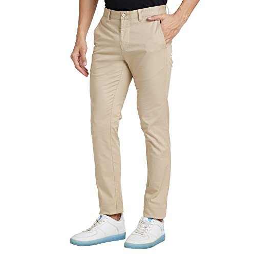 Image of Park Avenue Men's Cotton Blend Print Pattern Neo Fit Flat Front Chinos