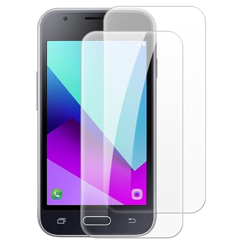 Shantime [2 piezas Protector Pantalla Cristal Templado Compatible con Samsung Galaxy J1 Mini prime (4 pulgadas), HD Claro Antirrayas Sin Burbujas