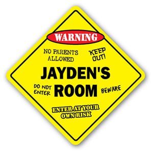 JAYDEN'S ROOM Sticker Sign kids bedroom decor door children's name boy girl gift - Sticker Graphic Personalized Custom Sticker Graphic