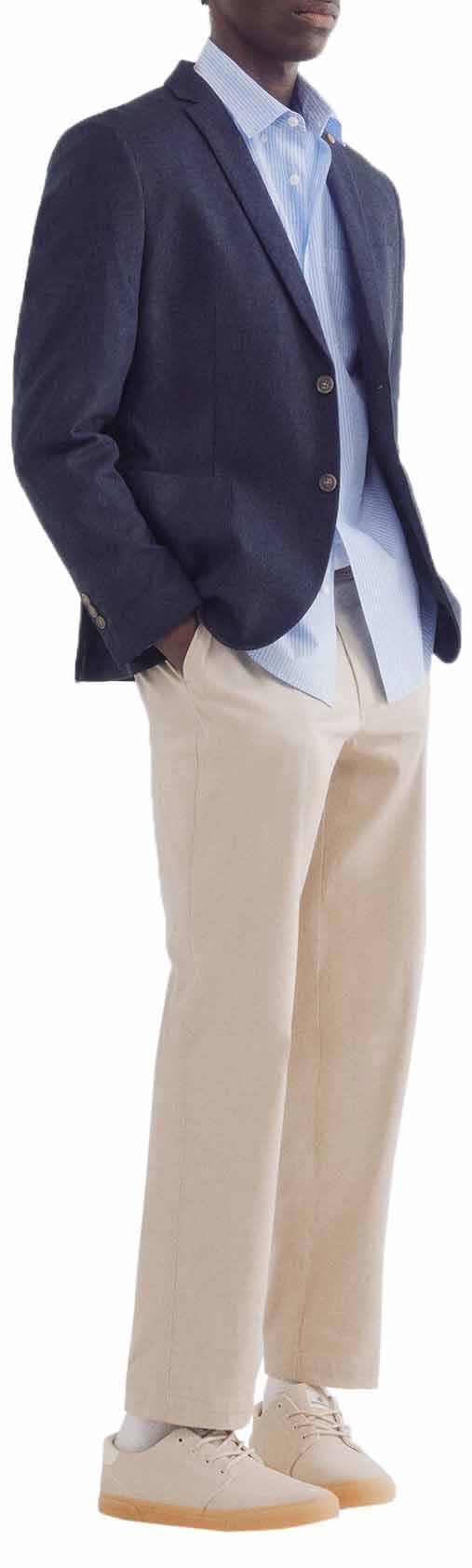 Springfield 5da Blazer Lino Estructura Giacca Uomo