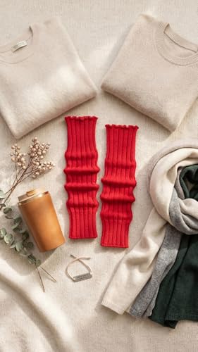 Image of Women's Cable Knit Leg Warmers - Ribbed Knee High Boot Socks for Winter, Layering & Dance Warmups