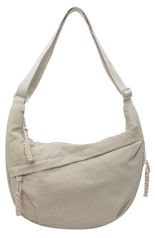 Image of Nylon Crescent Crossbody Bag for Women Shoulder Tote Handbag Casual Sling Bag Dumpling Purse Bag for Outdoor Travel