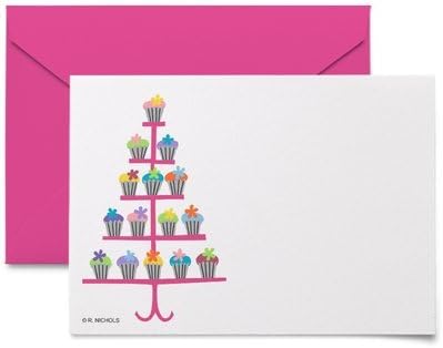 R. Nichols Cupcakes Gift Enclosure Cards with Envelope, Set of 10