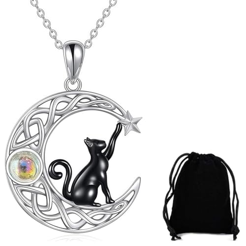Ya en mundofriki.es: KUMSODE Mujer colgante gato collar de plata de ley 925 con colgante, ideal como regalo de cumpleaños para jóvenes y adolescentes