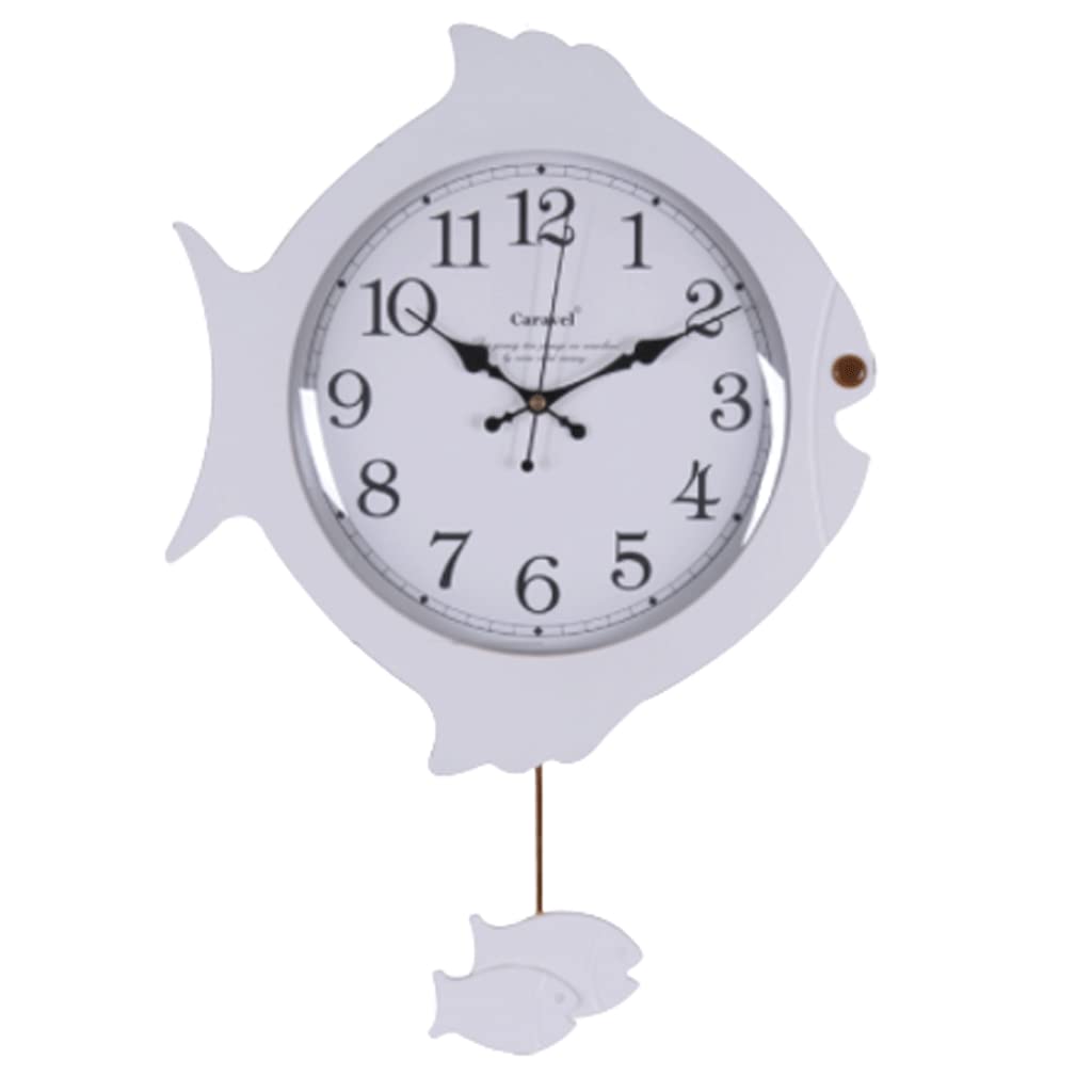 dvegGEE Wall Clock New Chinese Style Solid Wood Simple Personality Wall Clocks with Pendulum