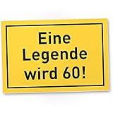 GEBURTSTAGSKARTE ZUM UNTERSCHREIBEN: Das 30 x 20 cm Schild ist ein echter Gag als Geburtstagskarte oder Geschenk. Überrasche mit dieser neuartigen Karte als Scherzartikel zur 60er Geburtstagsparty