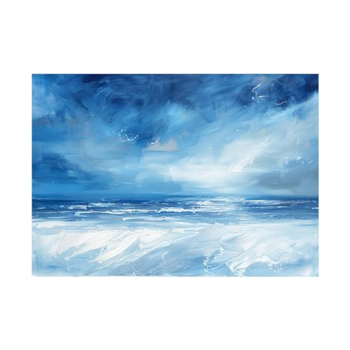 Impression sur toile intissée haut de gamme peinture abstraite d'hiver