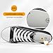ZGR Womens White Tennis Shoes for Women,Lace up Canvas Sneakers,Casual Walking Canvas Shoes(Black.US8)