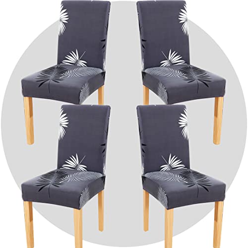 TOMMO Dining Room Chair Covers Set of 4, Stretch Removable Washable Spandex Dining Chair Slipcovers Protectors
