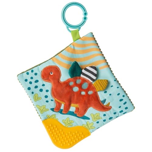 Image of Mary Meyer Crinkle Teether Toy with Baby Paper and Squeaker, 6 x 6-Inches, Pebblesaurus