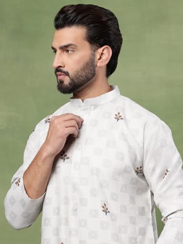 Image of SOJANYA (Since 1958 Men's Cotton Daman Printed Kurta With Pyjama