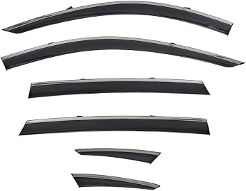 WellVisors Window Visors Wind Deflectors Compatible with Acura TLX 6 PCS 2021-2025 2022 2023 with Black Trim Rain Guards 3-847AC027