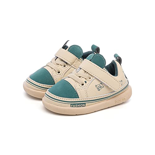Baby Shoes Baby Walking Shoes Boy&Girl Infant Sneakers Non-Slip First Walking Shoes Breathable Mesh Rainbow Cartoon Shoes 6 9 12 24 Months(Pp22005-Grn-17) #TOP1